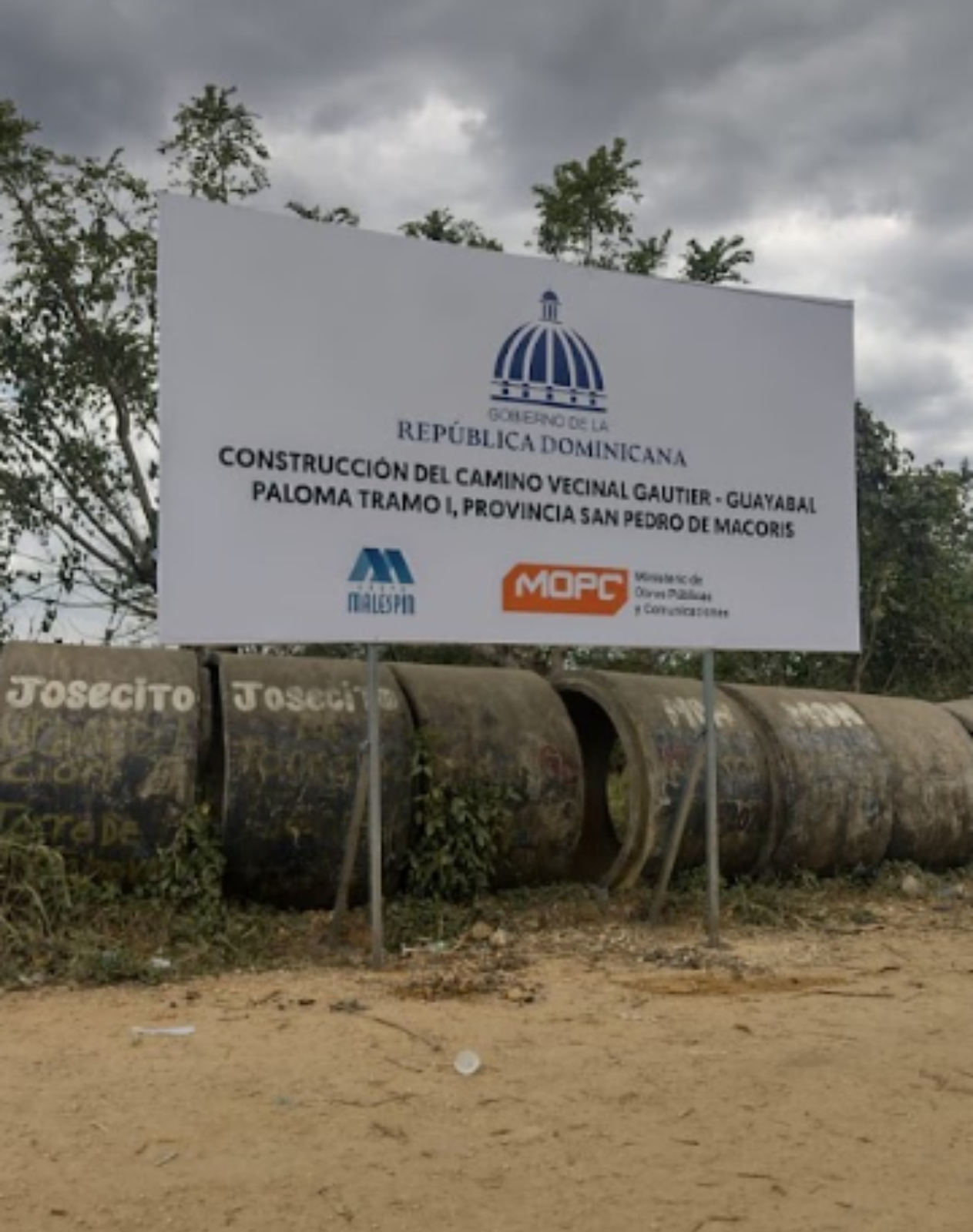 valla para identificar proyecto